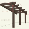 Factory Garden Wood Plastic Composite WPC Pergola Outdoor Waterproof Designs Gazebo Outdoor